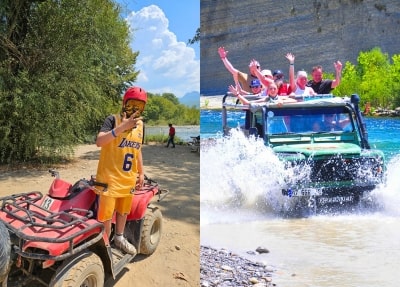 Antalya Quad Safari Jeep and Zipline Rafting Tour