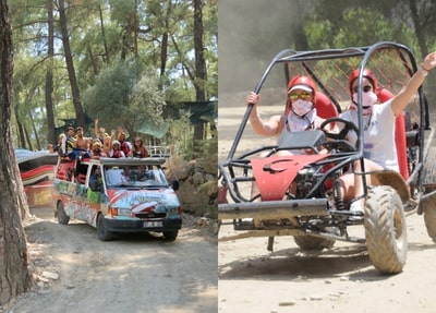 Alanya Buggy Safari + Jeep + Zipline + Rafting Tour