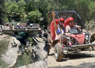 Side Buggy Safari Jeep Safari and Zipline Rafting Tour