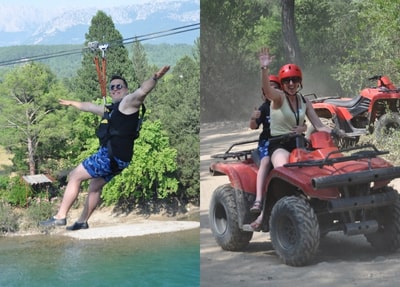 Side Quad Safari Jeep Safari Zipline and Rafting Tour